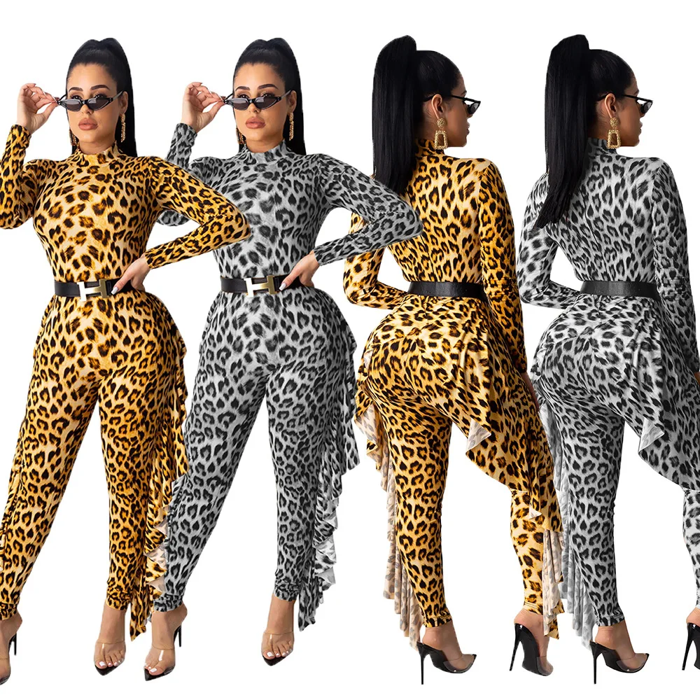 2019 European and American autumn and winter explosion models gold and silver leopard print ruffled one-piece casual pants
2019 European and American autumn and winter explosion models gold and silver leopard print ruffled one-piece casual pants