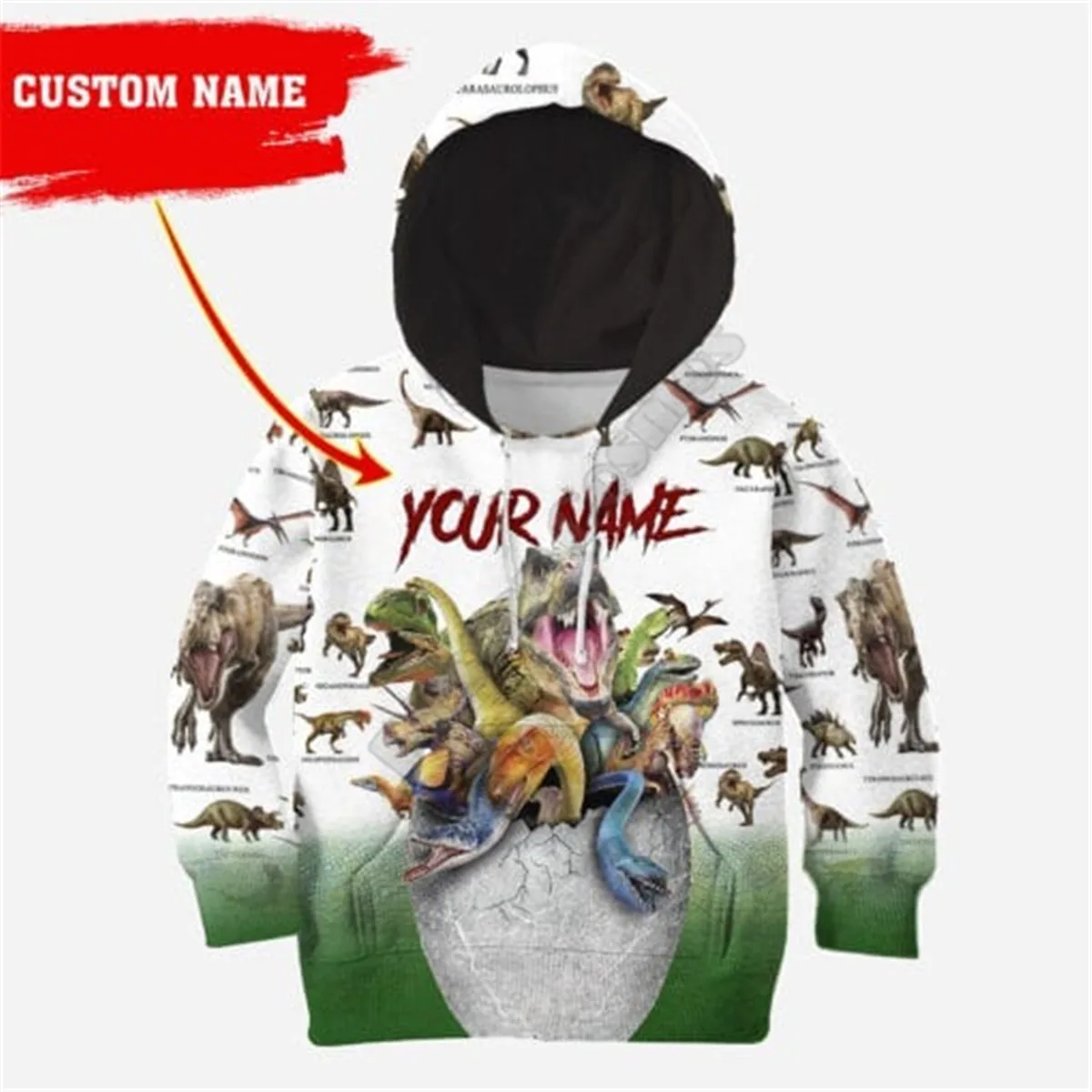 Love Dinosaur 3D Printed Hoodies Kids Pullover Customize Your Name Sweatshirt Tracksuit Jacket T Shirts Boy For Girl Style-7
Love Dinosaur 3D Printed Hoodies Kids Pullover Customize Your Name Sweatshirt Tracksuit Jacket T Shirts Boy For Girl Style-7