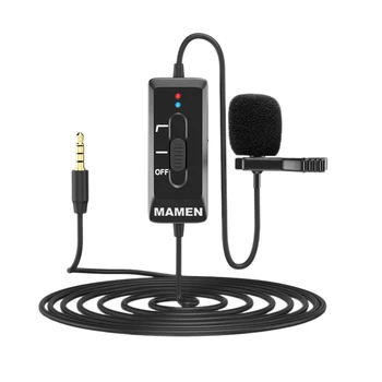 Mamen 8M Cable Clip-On Lavalier Microphone 3.5mm Plug Condenser Mic Vlog Recording Microphone for DSLR Camera Phone PC Tablet
Mamen 8M Cable Clip-On Lavalier Microphone 3.5mm Plug Condenser Mic Vlog Recording Microphone for DSLR Camera Phone PC Tablet