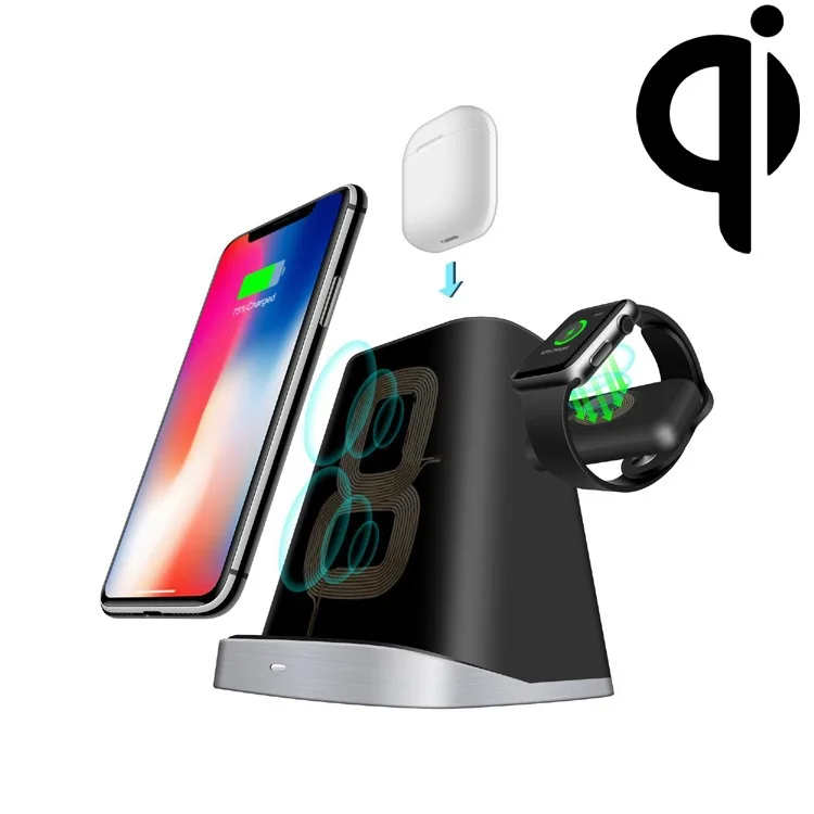 P8 X Three-in-One Qi Multi-functional Wireless Charger Suitable for iPhone 8/x r/x s/X's MAX /8
P8 X Three-in-One Qi Multi-functional Wireless Charger Suitable for iPhone 8/x r/x s/X's MAX /8