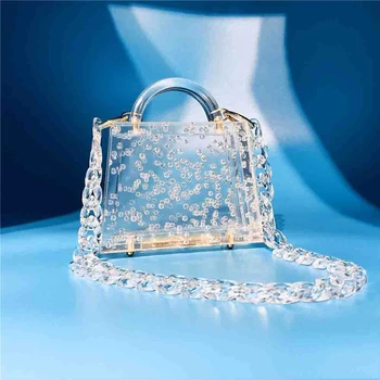 Trendy Transparent Acrylic Fashion Women Handbag Luxury Party Prom Elegant Banquet Evening Dinner Bag Woman Casual Clear
Trendy Transparent Acrylic Fashion Women Handbag Luxury Party Prom Elegant Banquet Evening Dinner Bag Woman Casual Clear