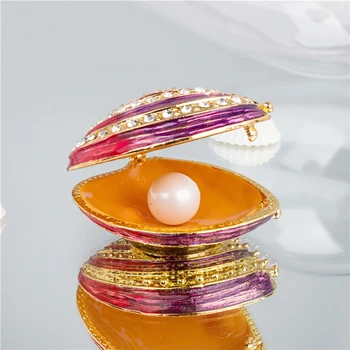 H&D Seashell Figurine Trinket Box Hinged Crystal Jeweled Jewelry Holder Box Sea Animal Figures Collectible Decor Ornament Gift
H&D Seashell Figurine Trinket Box Hinged Crystal Jeweled Jewelry Holder Box Sea Animal Figures Collectible Decor Ornament Gift