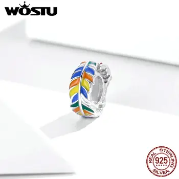 WOSTU 2020 New SilverColorful Fea Charm Pendant Charm beads fit Original Pandora charms silver 925 Women's Bracelet DIY Jewelry
WOSTU 2020 New SilverColorful Fea Charm Pendant Charm beads fit Original Pandora charms silver 925 Women's Bracelet DIY Jewelry