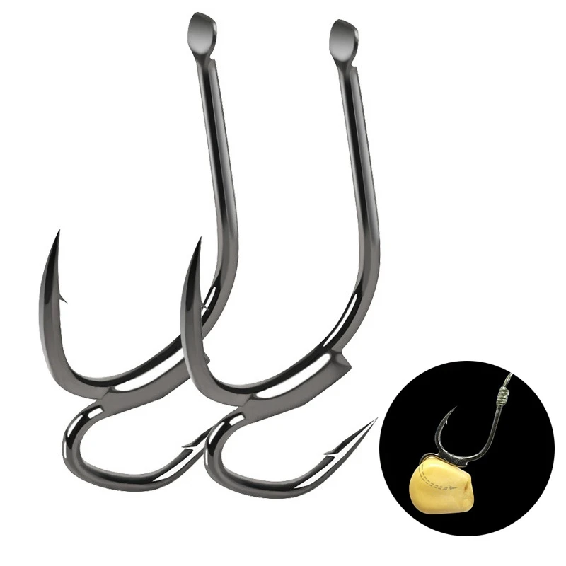 10pcs/bag Fishhooks High-carbon Steel Two Strength Tip Sharp Fighting Fishing Hook With Barbed Fish Gear For Sea Fishing
10pcs/bag Fishhooks High-carbon Steel Two Strength Tip Sharp Fighting Fishing Hook With Barbed Fish Gear For Sea Fishing