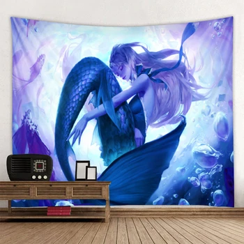 Mermaid tapestry background cloth polyester fiber fabric home decoration hanging cloth
Mermaid tapestry background cloth polyester fiber fabric home decoration hanging cloth