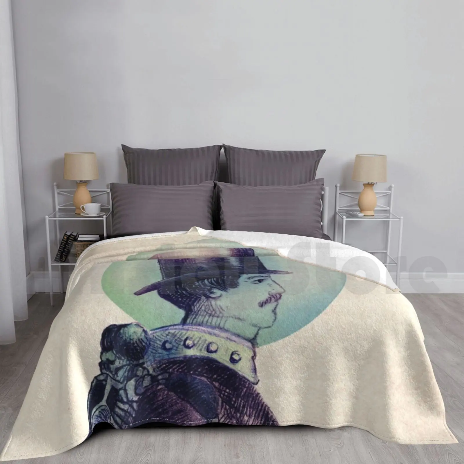 

Inspector Dragonfly Blanket Super Soft Warm Light Thin Vintage Surreal Top Purple Funny Dragonfly Insect Gentleman