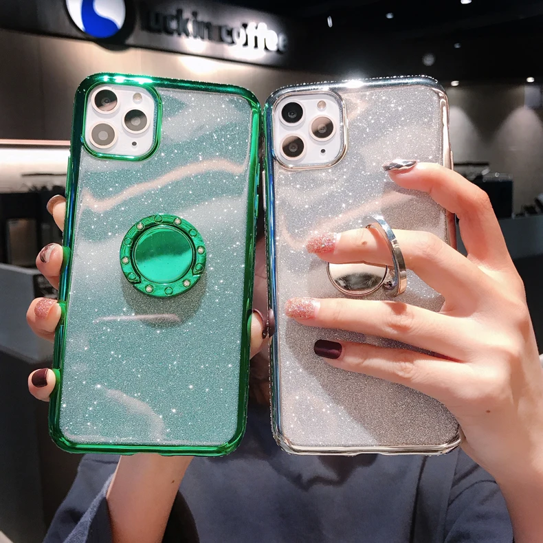 Роскошный Блестящий Мягкий силиконовый чехол для iPhone 11 Pro Xs Max Xr X 8 7 6 6S Plus 11Pro с
