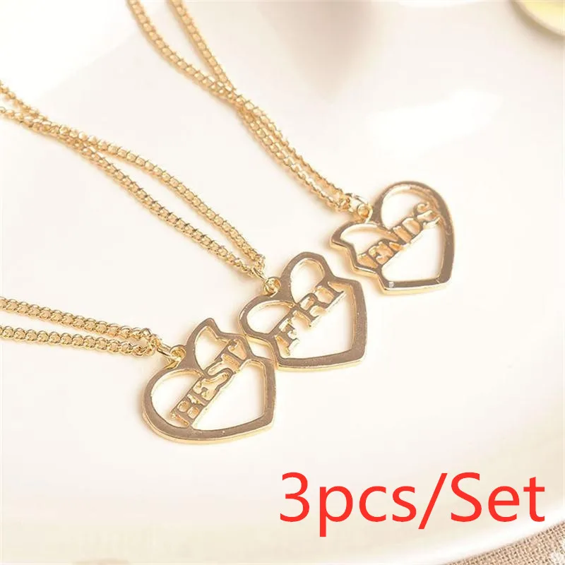 Fashion 3 Pieces Set Best Friends Broken Heart Pendant Necklace Women BBF Friendship Jewelry Gift 8 Hb334e4fda14b4a53bb817b0ba0dc097b5