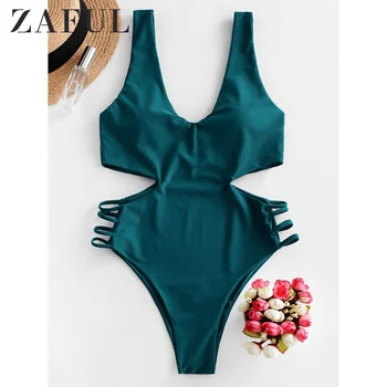ZAFUL Plunging Cut Out Lattice One-Piece Summer 2020 Padded Swimsuit Plain Swimsuit Peacock Blue Solid Cut Out One Piece Suits
ZAFUL Plunging Cut Out Lattice One-Piece Summer 2020 Padded Swimsuit Plain Swimsuit Peacock Blue Solid Cut Out One Piece Suits