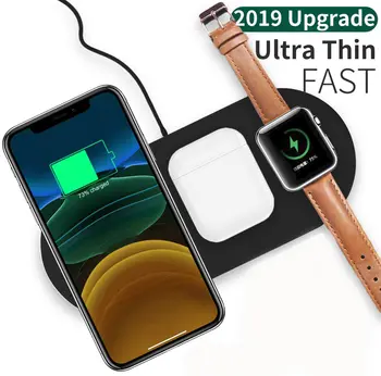 3 in 1 Fast Wireless Charging 10W Compatible for Apple Watch Series 4/3/2/1 iPhone 11/11 Pro/11 Pro Max/XR/X /8 Plus/8 Samsung
3 in 1 Fast Wireless Charging 10W Compatible for Apple Watch Series 4/3/2/1 iPhone 11/11 Pro/11 Pro Max/XR/X /8 Plus/8 Samsung