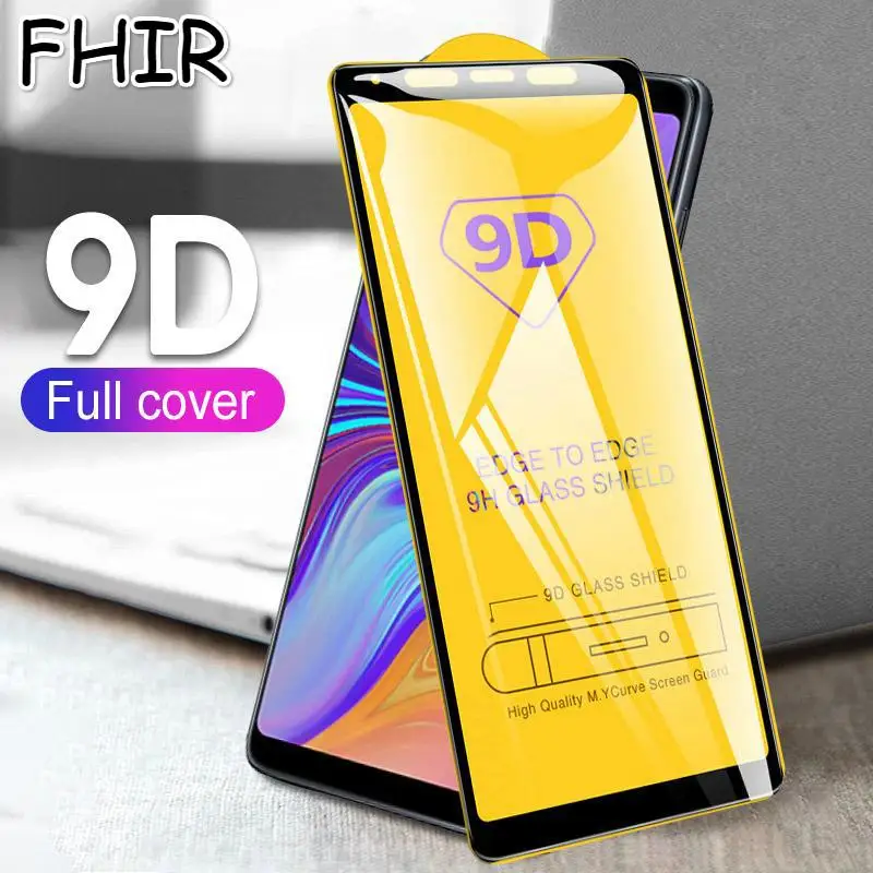 9D Tempered Glass For Samsung A51 A71 A30 A40 A50 A60 A70 A80 A90 Screen Protector Galaxy A6 A8 Plus A7 A9 2018 Full Cover Film |