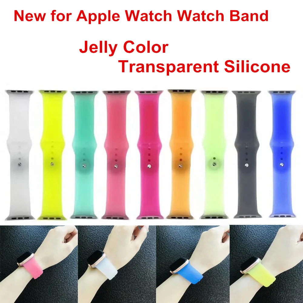 Jelly Silicone Straps for Apple Watch 4 3 2 1 Strap Translucent Bracelet for iWatch 4 Bands 44mm 38mm 42mm 40mm Watch Band NEW
Jelly Silicone Straps for Apple Watch 4 3 2 1 Strap Translucent Bracelet for iWatch 4 Bands 44mm 38mm 42mm 40mm Watch Band NEW