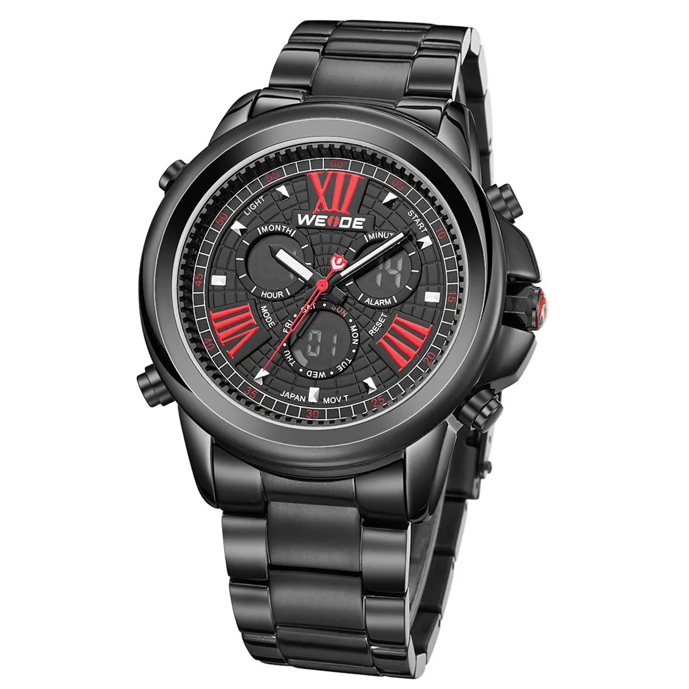 Hot Selling Men Steel Belt Waterproof Quartz Watch 3408 Janjaweed Trend MEN'S Watch LCD Series Quartz Watch
Hot Selling Men Steel Belt Waterproof Quartz Watch 3408 Janjaweed Trend MEN'S Watch LCD Series Quartz Watch