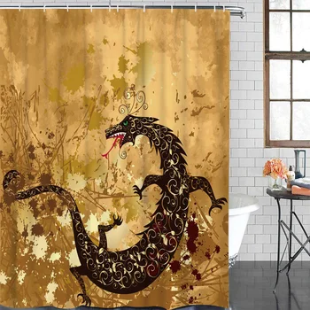 Golden Dragon Pattern Retro Style Waterproof Shower Curtain Home Decoration Shower Curtain Bathroom Accessories
Golden Dragon Pattern Retro Style Waterproof Shower Curtain Home Decoration Shower Curtain Bathroom Accessories