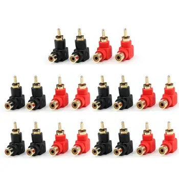 Areyourshop 20 Pcs RCA Right Angle Plug Adapters M/F 90 Degree Elbow 
Areyourshop 20 Pcs RCA Right Angle Plug Adapters M/F 90 Degree Elbow