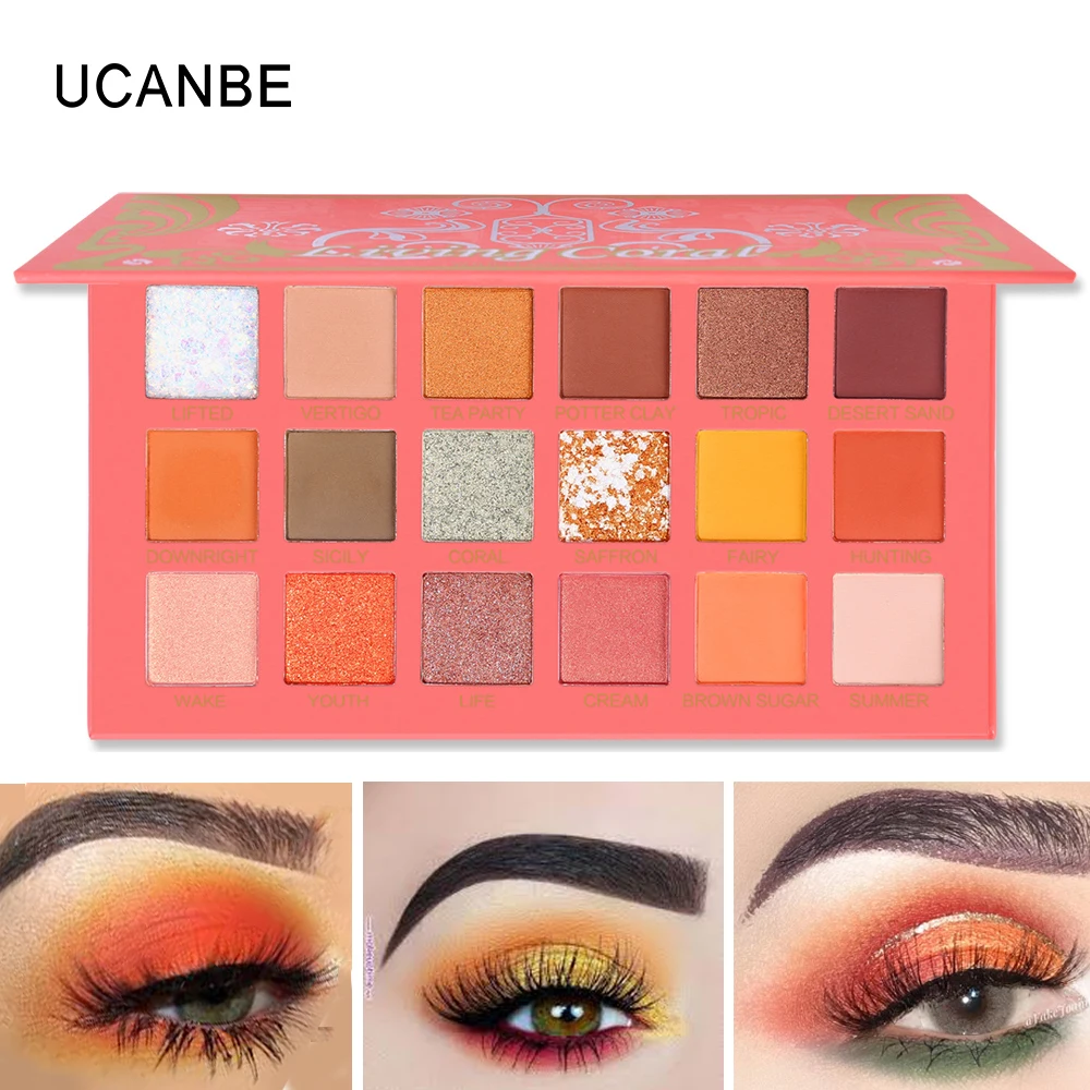 UCANBE Coral Eye Shadow Palette Matte Shimmer Glitter Vibrant Orange Yellow Color Summer Makeup Look Pearlescent Pigment Powder
UCANBE Coral Eye Shadow Palette Matte Shimmer Glitter Vibrant Orange Yellow Color Summer Makeup Look Pearlescent Pigment Powder