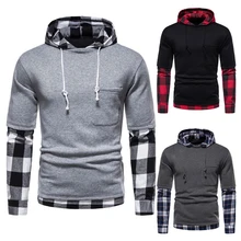 Men's Hooded Draw String Knit Spring/Autumn Colorblock Pullover Long Sleeve Men Casual Drawstring Check Sleeve Patchwork Tunics
Men's Hooded Draw String Knit Spring/Autumn Colorblock Pullover Long Sleeve Men Casual Drawstring Check Sleeve Patchwork Tunics