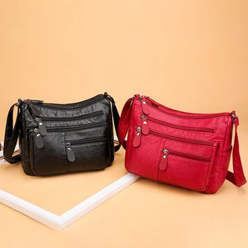 2020new Women's Large Capacity Messenger Bag Washed Leather Multi Pocket Zip Wallet Girl Shoulder Bag Solid PU Women's Handbag
2020new Women's Large Capacity Messenger Bag Washed Leather Multi Pocket Zip Wallet Girl Shoulder Bag Solid PU Women's Handbag