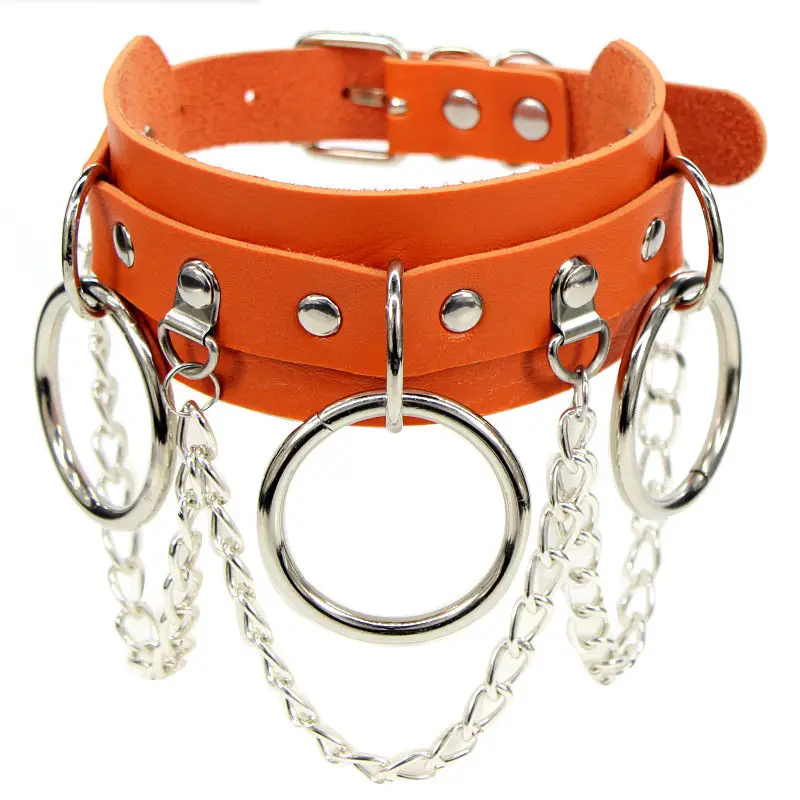 Edelstahl PU Leder Halsband Anhänger für Frauen Goth Punk Kette Sexy Choker Halsketten Geschenk Bondage 15 Edelstahl PU Leder Halsband Anhänger für Frauen Goth Punk Kette Sexy Choker Halsketten Geschenk Bondage 4