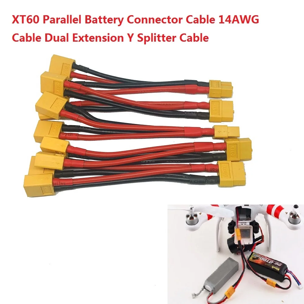 5/10pcs Xt60 Parallel Battery Connector Cable Dual Extension Y Splitter Silicone Wire for RC Battery ESC rc car parts
5/10pcs Xt60 Parallel Battery Connector Cable Dual Extension Y Splitter Silicone Wire for RC Battery ESC rc car parts