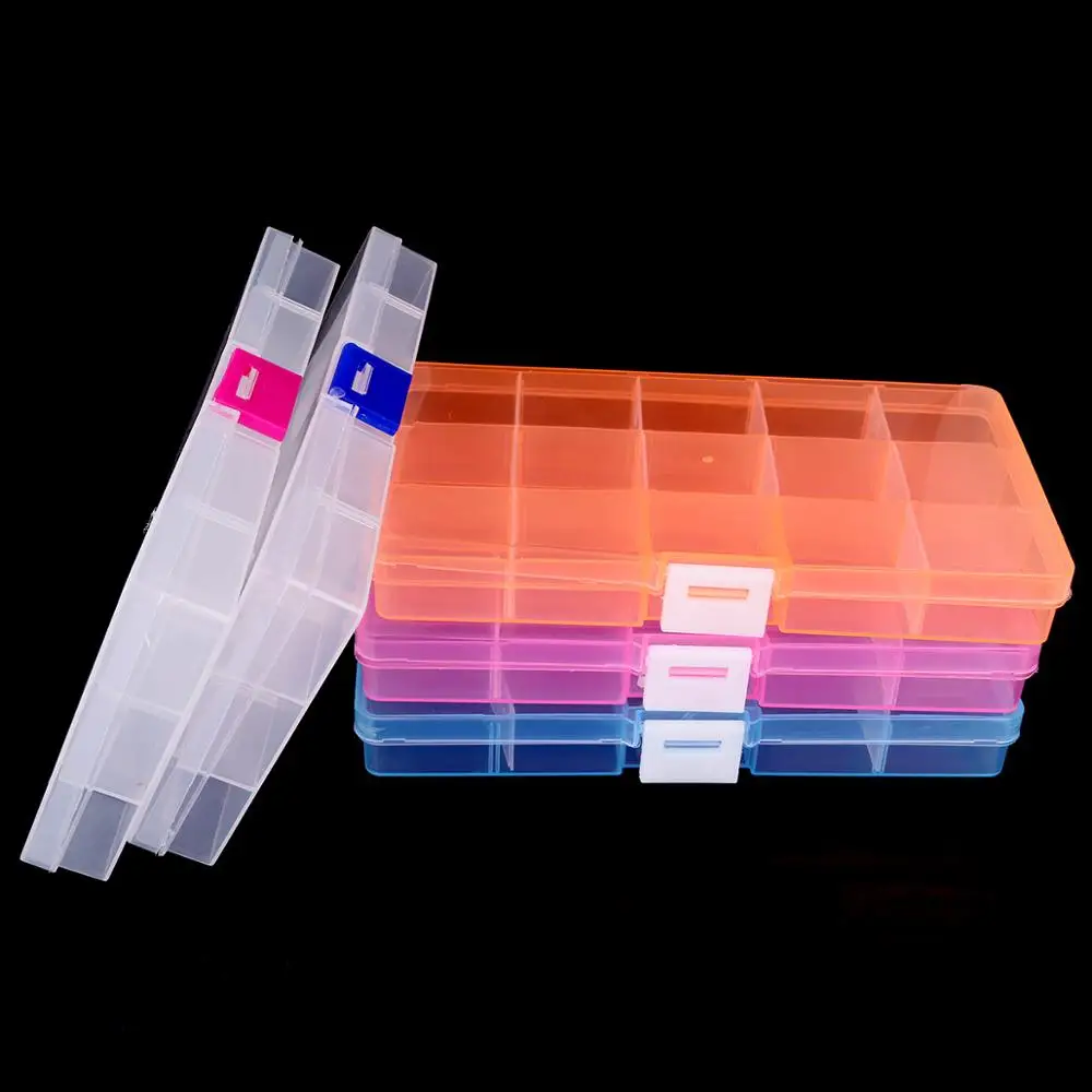 15 Grid Plastic Adjustable Transparent Jewelry Ring Earrings Box Case Portable Organizer Storage Box Travel Bins
15 Grid Plastic Adjustable Transparent Jewelry Ring Earrings Box Case Portable Organizer Storage Box Travel Bins