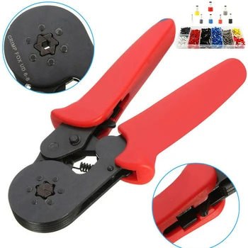 Ferrule Crimping Tool Self-Adjustable Ratchet Wire Crimping Plier with 1200pcs Connectors Terminal I88
Ferrule Crimping Tool Self-Adjustable Ratchet Wire Crimping Plier with 1200pcs Connectors Terminal I88
