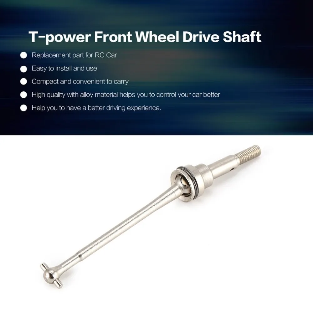 T-power Metal Front Wheel Drive Shaft Dogbone Accessories Spare Parts Kit for FY-01/02/03/04/05 Wltoys 12428 12423 RC Car