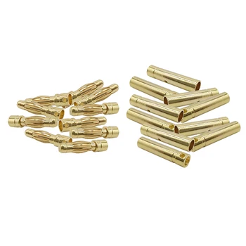 20pair 2mm 3mm 3.5mm 4mm Bullet Banana Plug Bullet Female Male Connectors Battery Parts Head Gold Plated Copper bullet Wiring
20pair 2mm 3mm 3.5mm 4mm Bullet Banana Plug Bullet Female Male Connectors Battery Parts Head Gold Plated Copper bullet Wiring