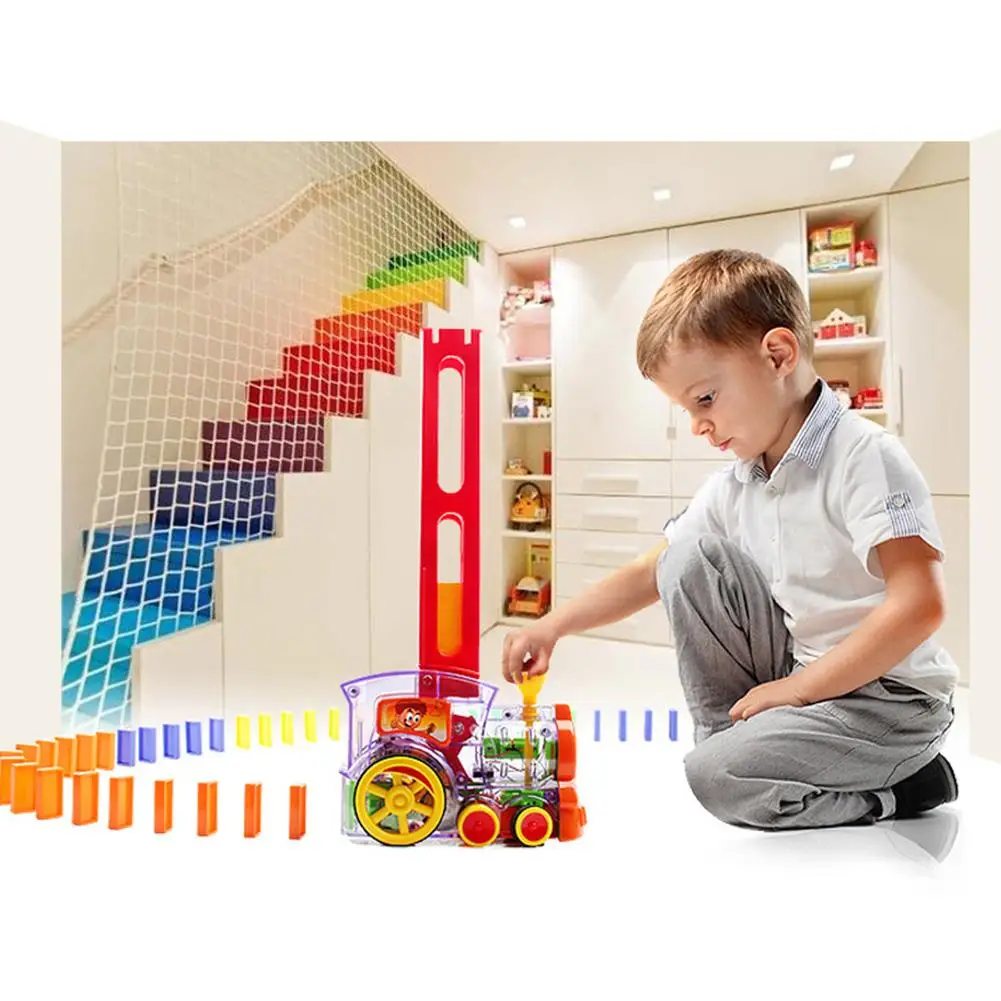 Children Kids Train Toy Sound Light Auto Deal Domino Rally Electric Train Educational Brain Development Toy
Children Kids Train Toy Sound Light Auto Deal Domino Rally Electric Train Educational Brain Development Toy