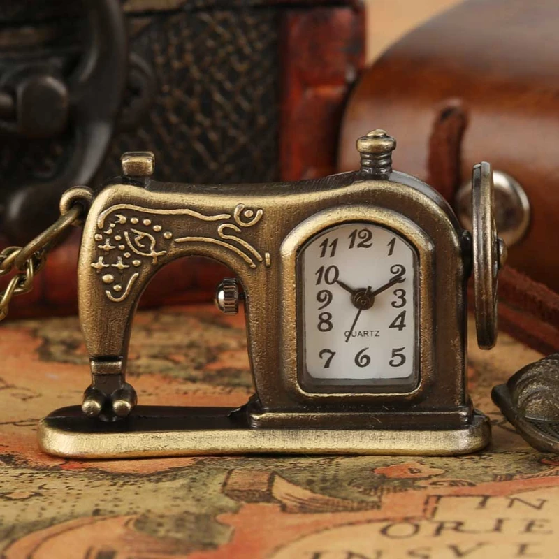 Антикварные кварцевые карманные часы для швейной машины ретро бронзовое