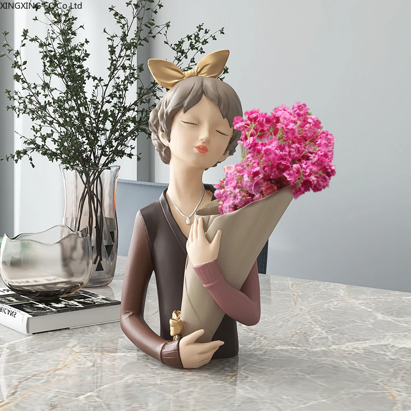 Nordic Bow Girl Vase Decoration Light Luxury Room Decoration Living Room TV Cabinet Decoration Home Decoration Wedding Gift 
Nordic Bow Girl Vase Decoration Light Luxury Room Decoration Living Room TV Cabinet Decoration Home Decoration Wedding Gift