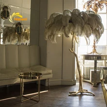 Modern Ostrich Feather Lamp Copper LED Floor Lamps for Living Room Bedroom Nordic Decoration Home Standing Lamp Indoor Lighting 
Modern Ostrich Feather Lamp Copper LED Floor Lamps for Living Room Bedroom Nordic Decoration Home Standing Lamp Indoor Lighting