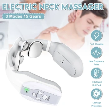 Electric Pulse Back Neck Massager Cervical Vertebra Instrument Acupuncture Magnetic Therapy Pillow Neck Treatment 4 Heads
Electric Pulse Back Neck Massager Cervical Vertebra Instrument Acupuncture Magnetic Therapy Pillow Neck Treatment 4 Heads