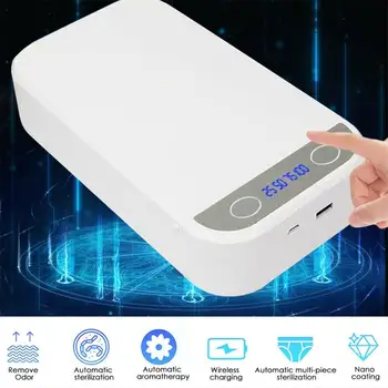 5V Double UV Phone Sterilizer Box Mobile Phone USB UV-Ultraviolet Light Sterilizer Disinfection Storage Box for Face Mask 2020
5V Double UV Phone Sterilizer Box Mobile Phone USB UV-Ultraviolet Light Sterilizer Disinfection Storage Box for Face Mask 2020