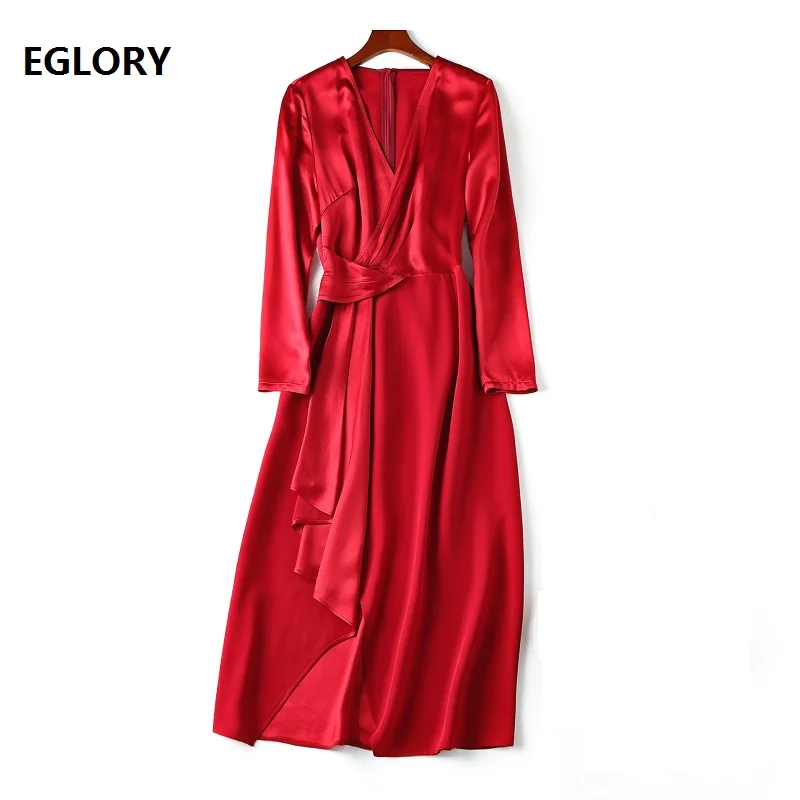 2020 Autumn Winter Fashion Red Dress Plus Size Clothing Women V-Neck Ruffle Deco 3/4 Sleeve Mid-Calf Length Work Dress Female
2020 Autumn Winter Fashion Red Dress Plus Size Clothing Women V-Neck Ruffle Deco 3/4 Sleeve Mid-Calf Length Work Dress Female