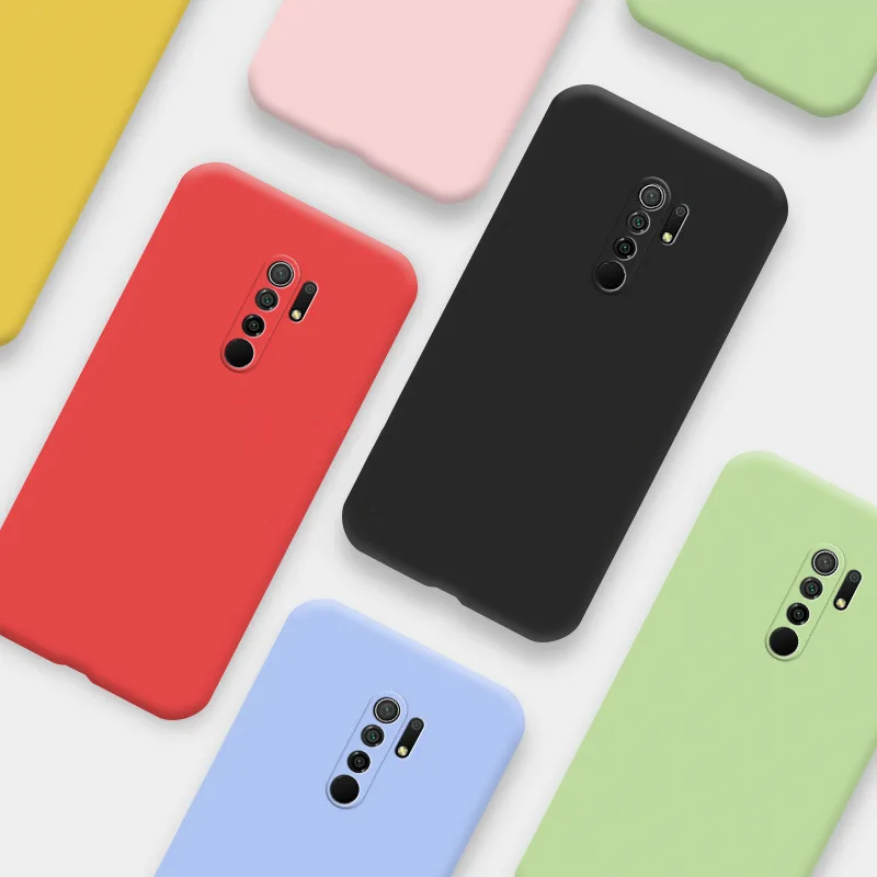 Жидкий силиконовый чехол для Xiaomi Redmi 9C 9A 9 7A 7 8 8A 6 6A NFC Чехол Мягкий бампер телефона