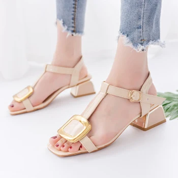 Woman Summer Sandals Ladies Low Heel Female T-Buckle Strap Women's Comfortbale Footwear Women Fashion Square Toe Shoes Plus Size 
Woman Summer Sandals Ladies Low Heel Female T-Buckle Strap Women's Comfortbale Footwear Women Fashion Square Toe Shoes Plus Size
