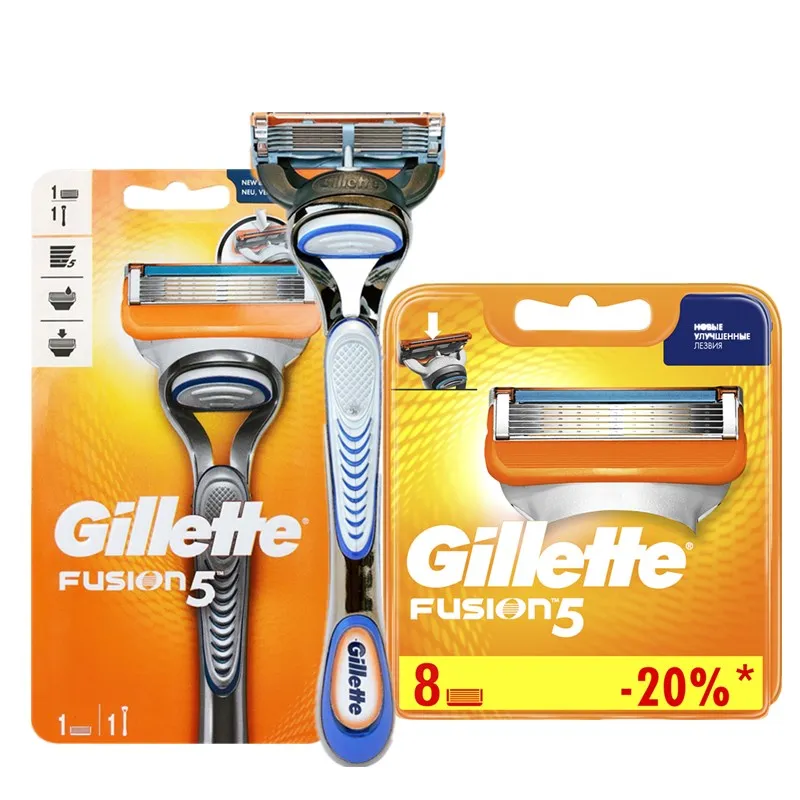 Original Gillette Fusion 5 Men Manual Shaving Machine Safety Razor Shaver Cassettes Razor Blade Replacebale Blades 5 Layer
Original Gillette Fusion 5 Men Manual Shaving Machine Safety Razor Shaver Cassettes Razor Blade Replacebale Blades 5 Layer