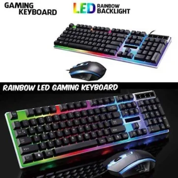 Wired USB game keyboard Lighting Mechanical Feel Computer Keyboard Mouse Sets For PS4/PS3/Xbox One And 360 computer peripherals
Wired USB game keyboard Lighting Mechanical Feel Computer Keyboard Mouse Sets For PS4/PS3/Xbox One And 360 computer peripherals