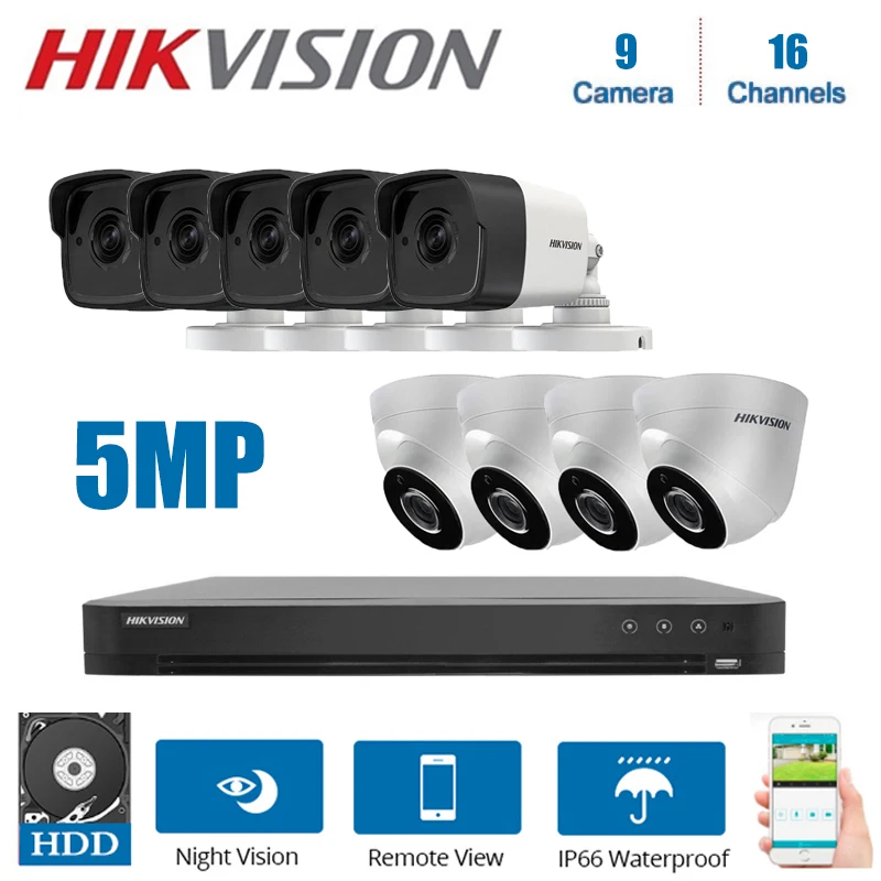 Network Hikvision 16Channels DVR Video Surveillance with 9Pcs 5MP Camera Night Vision CCTV Security System Kits 
Network Hikvision 16Channels DVR Video Surveillance with 9Pcs 5MP Camera Night Vision CCTV Security System Kits