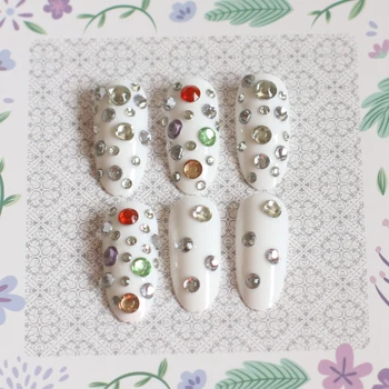 Luxury new solid color candy fake nails jewelry long round head 24pcs white
Luxury new solid color candy fake nails jewelry long round head 24pcs white