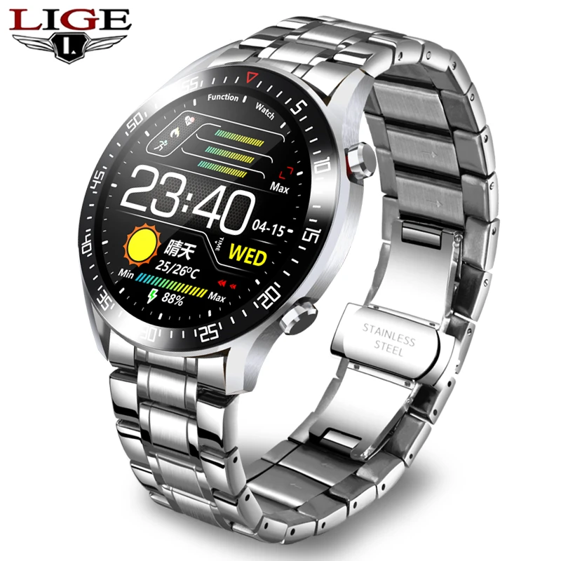 LIGE smart watch men smartwatch LED full touch screen for Android iOS heart rate blood pressure monitor waterproof fitness watch
LIGE smart watch men smartwatch LED full touch screen for Android iOS heart rate blood pressure monitor waterproof fitness watch