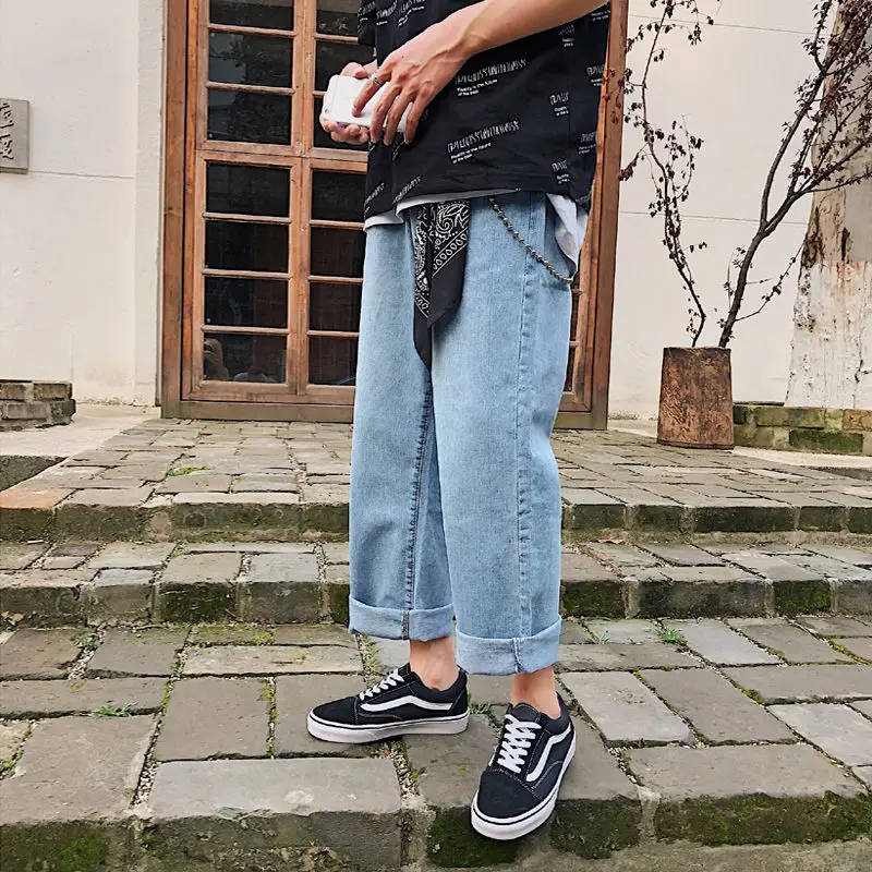 Korean Straight Jeans Men's Fashion Solid Color Casual Retro Jeans Men Streetwear Wild Loose Hip Hop Denim Trousers Mens S-2XL
Korean Straight Jeans Men's Fashion Solid Color Casual Retro Jeans Men Streetwear Wild Loose Hip Hop Denim Trousers Mens S-2XL