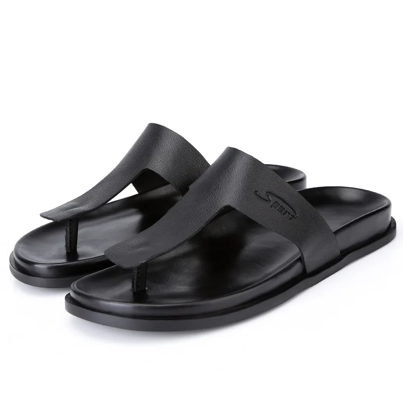 Men Genuine Leather Slippers Summer Beach Sandals Designer Flip Flops High Quality Breathable Waterproof Non-slip Slides Black
Men Genuine Leather Slippers Summer Beach Sandals Designer Flip Flops High Quality Breathable Waterproof Non-slip Slides Black