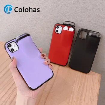 Fashion 2 in1 phone case with earphone case for airpods Silicone phone case for iPhone 11 pro 6 7 8 plus X XR Xs max Case Cover
Fashion 2 in1 phone case with earphone case for airpods Silicone phone case for iPhone 11 pro 6 7 8 plus X XR Xs max Case Cover