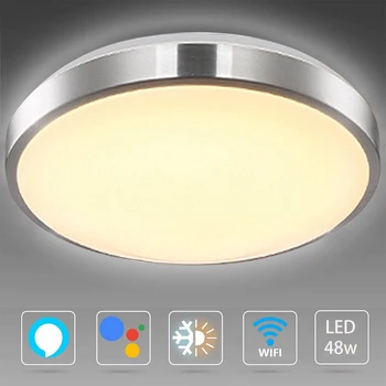 LED Intelligent Ceiling Lights Led Light Fixture WW+CW Diammable APP Control Bedroom Lamps Support Google Home Amazon Alexa
LED Intelligent Ceiling Lights Led Light Fixture WW+CW Diammable APP Control Bedroom Lamps Support Google Home Amazon Alexa