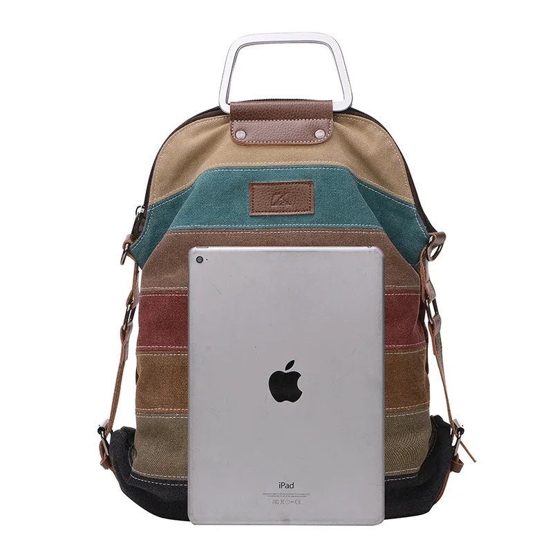 Contrast Color Handbag Metal to Korean-style Canvas Bag Women's Backpack Large-Volume Triple Use Multi-functional Backpack
Contrast Color Handbag Metal to Korean-style Canvas Bag Women's Backpack Large-Volume Triple Use Multi-functional Backpack