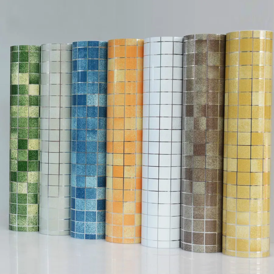 Настенные Стикеры для ванной ПВХ мозаичные обои кухонные водонепроницаемые наклейки плитки пластиковые