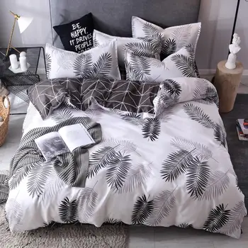 3/4pcs/set Nordic Style Bedding Set Leaves Pattern Duvet Cover Set Flat Sheet Pillowcase Bedclothes Bed Linen Set Euro For Adult
3/4pcs/set Nordic Style Bedding Set Leaves Pattern Duvet Cover Set Flat Sheet Pillowcase Bedclothes Bed Linen Set Euro For Adult