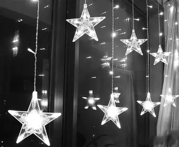2.5M Curtain LED String Light Star Fairy Light Twinkle Garlands LED String Light Wedding Party Decoration US Plug 110V
2.5M Curtain LED String Light Star Fairy Light Twinkle Garlands LED String Light Wedding Party Decoration US Plug 110V